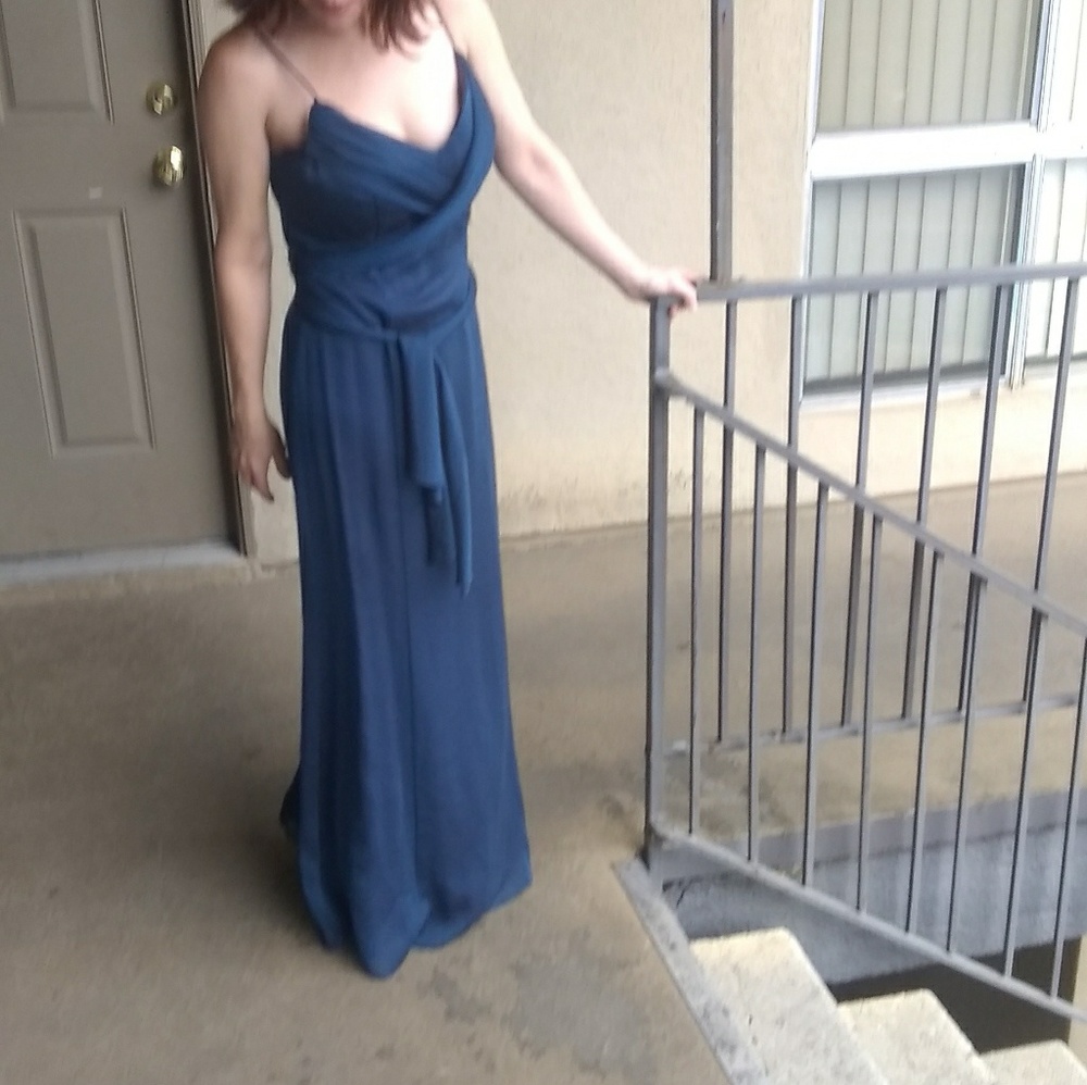 Betsy & Adam Blue Maxi Dress
